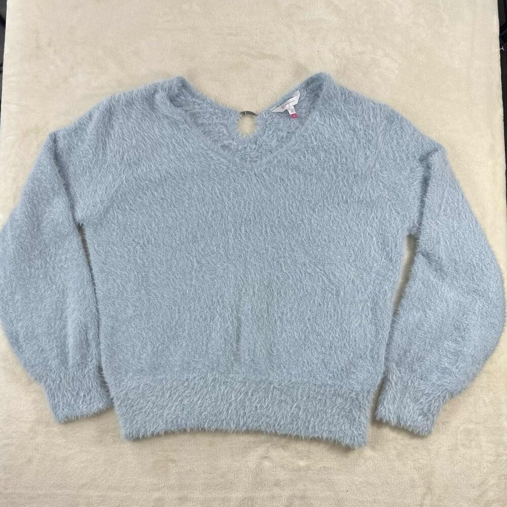 No Boundaries Cozy Fuzzy Soft Girl Knit Sweater Baby Blue Womens Plus‎ Size 2X